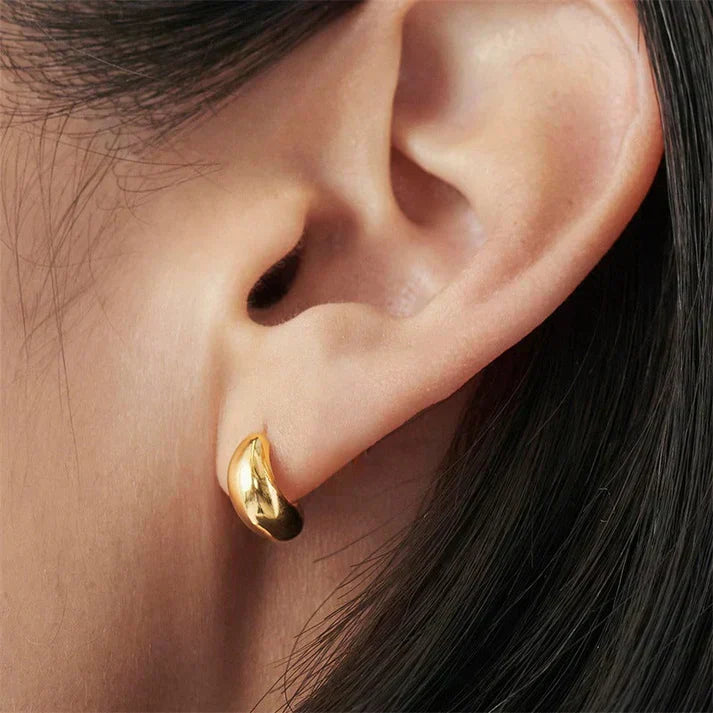 Modern Chunky Metal Dangle Earrings