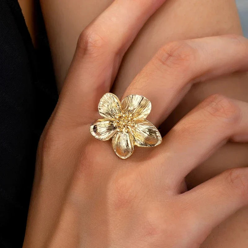 Stainless Steel Flower Ring