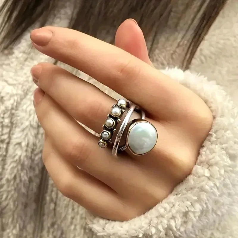 Vintage Ring with Classic Pearl
