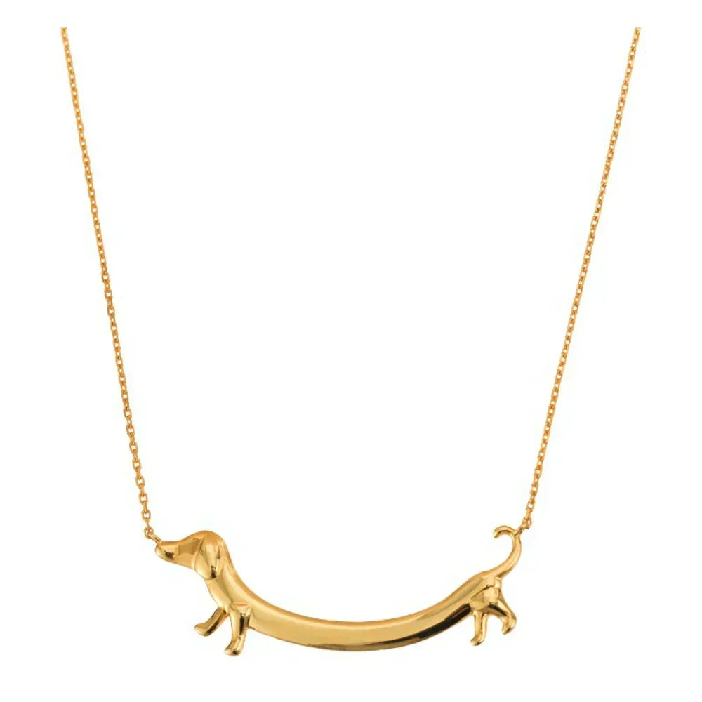 Charming Dachshund Necklace for Animal Lovers and Elegant Outfits
