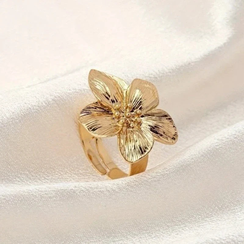 Stainless Steel Flower Ring