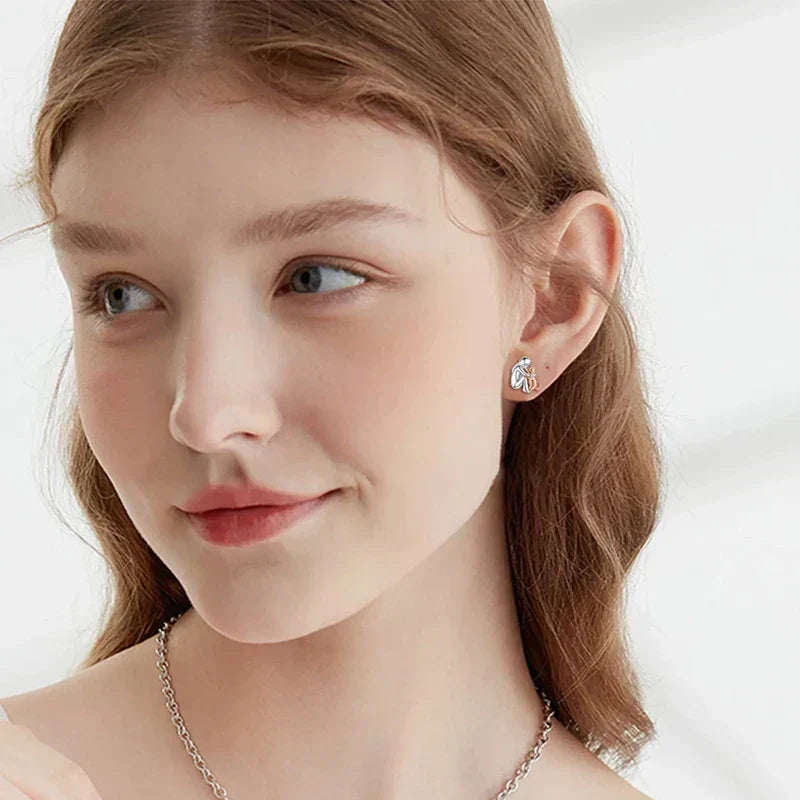 Cute Cat Hug Earrings for Animal Lovers