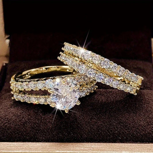 Engagement Ring Band with Zirconia