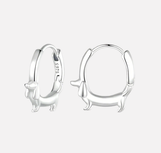 Dachshund hoop earrings for dog lovers: cute accessories with pet charms