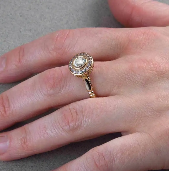 Ring with Gold Micro-Inlay