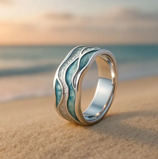 Aurora Ocean and Beach Ring