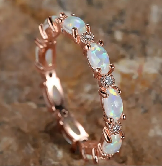 Ring with Heart-Shaped Opal
