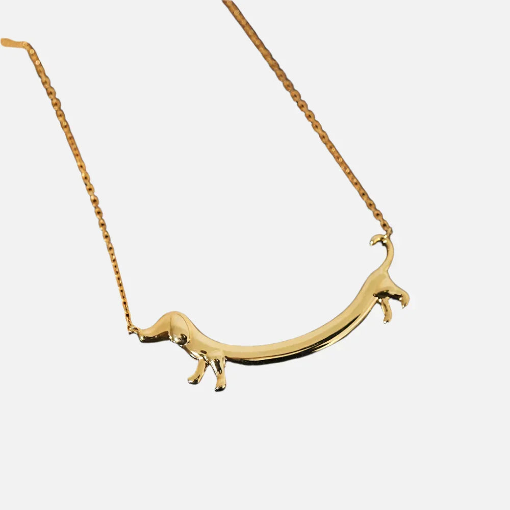 Charming Dachshund Necklace for Animal Lovers and Elegant Outfits
