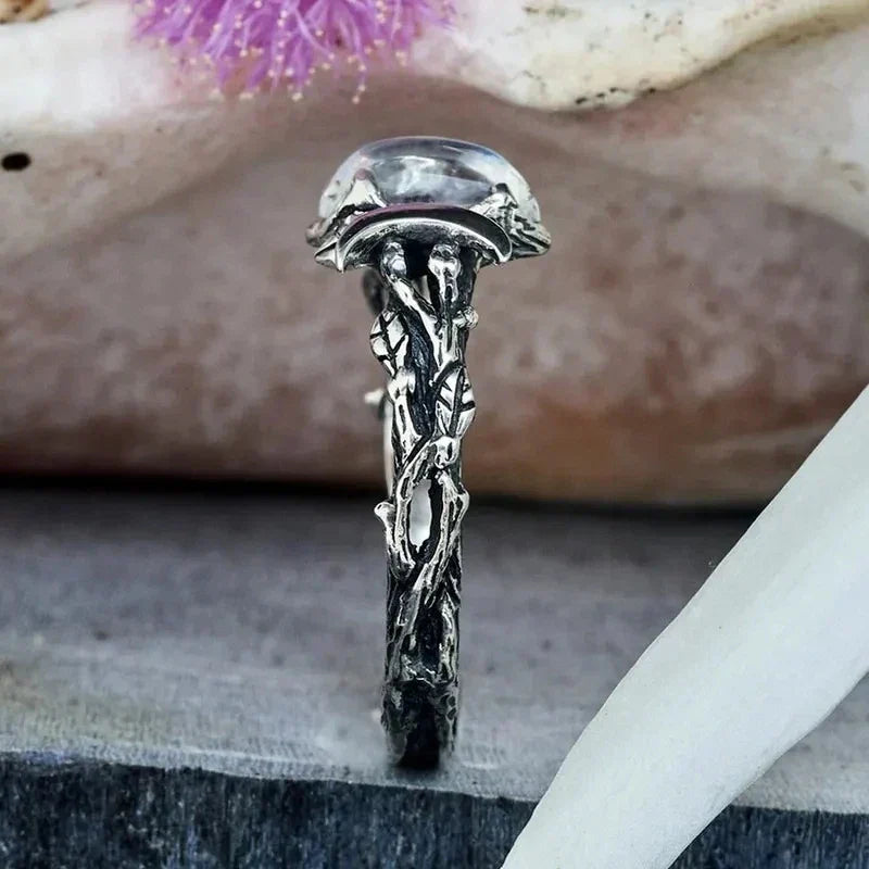 Moon Ring with Moonstone