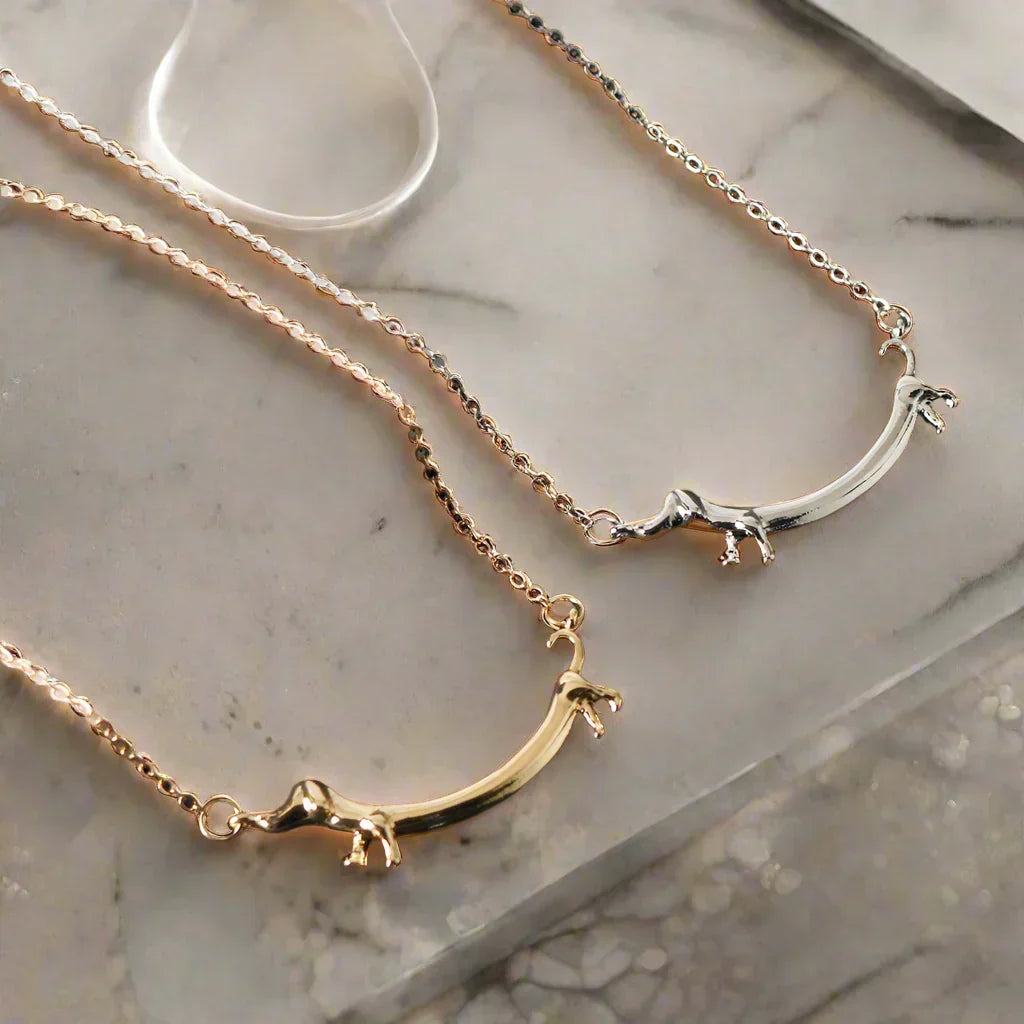Charming Dachshund Necklace for Animal Lovers and Elegant Outfits