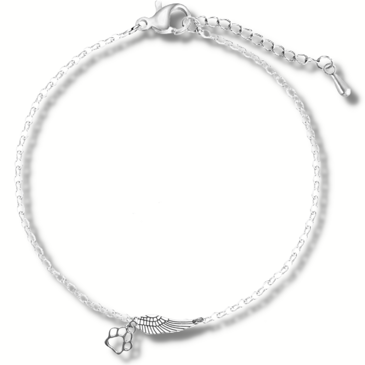 Bracelet featuring an angel’s wing print to commemorate pets