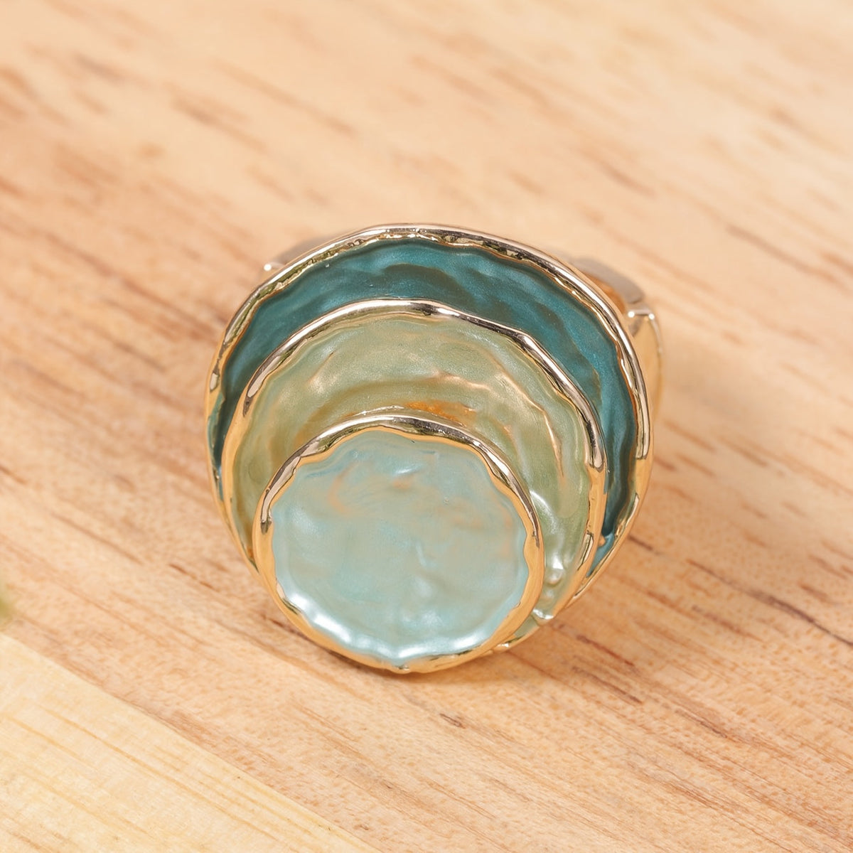 Three-Layer Enamel Boho Ring