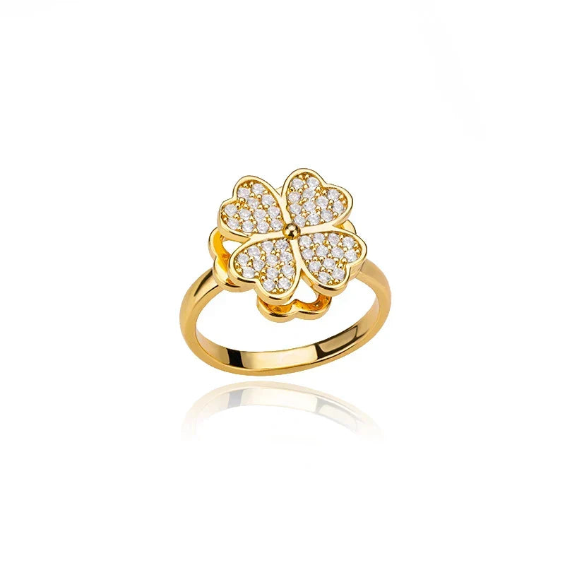 Olivia | Spinning Four-Leaf Clover Anti-Stress Ring