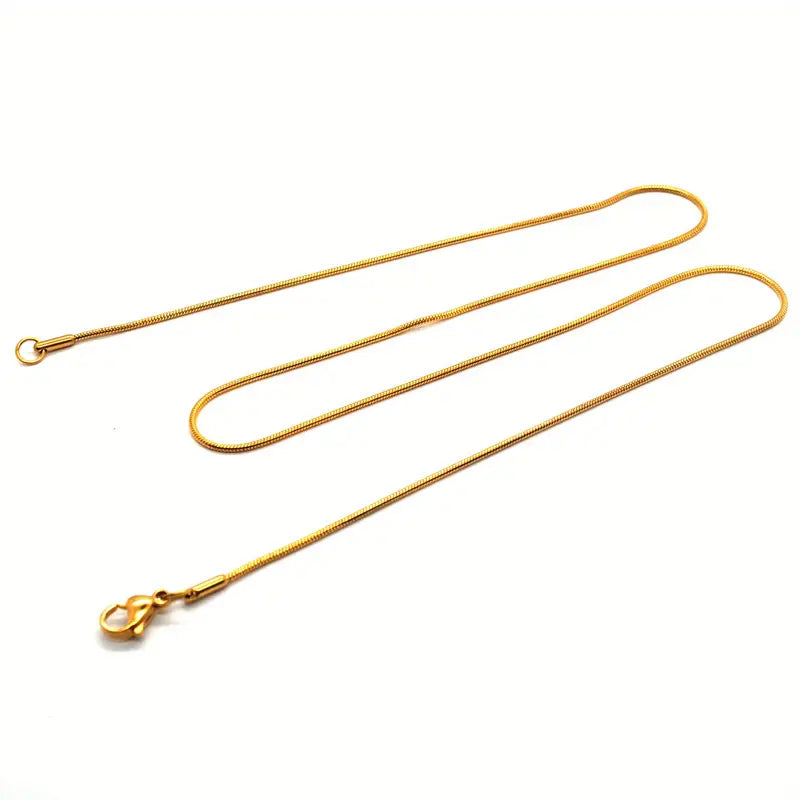 Sturdy Stainless Steel Snake Chain Necklace, Minimalist and Versatile