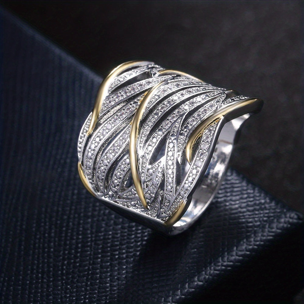 Elegant Ring with Multiple Twisted Layers