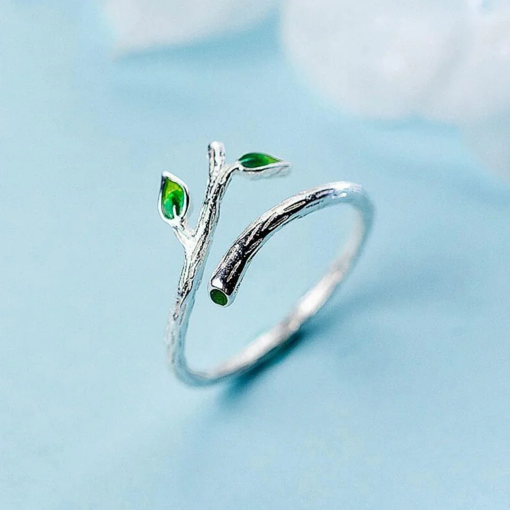 Tree Branch Ring in Silver
