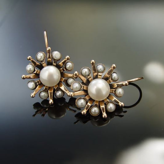 Vintage Pearl Earrings with Delicate Freshwater Pearls