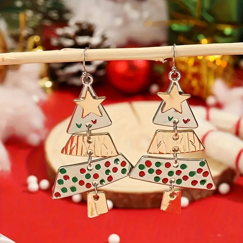 Festive Christmas tree decorations made from non-ferrous metals, featuring stars