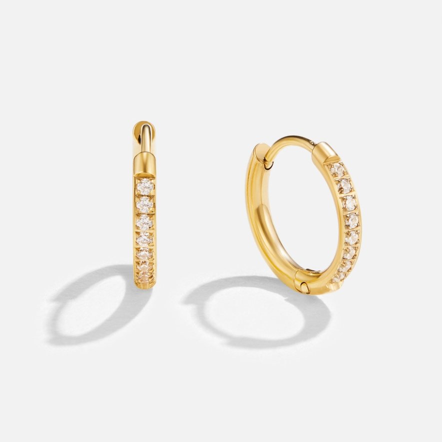 Brilliant Hoop Earrings with Cubic Zirconia