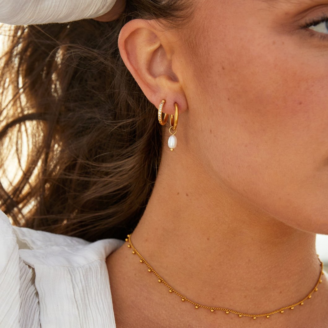 Brilliant Hoop Earrings with Cubic Zirconia