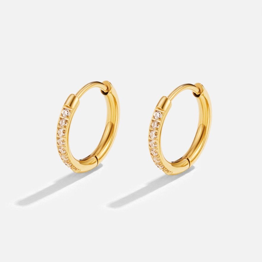 Brilliant Hoop Earrings with Cubic Zirconia