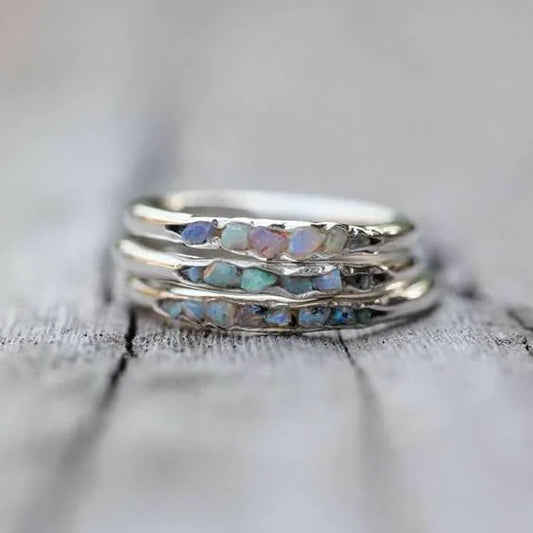 Vintage Layered Blue Stone Ring