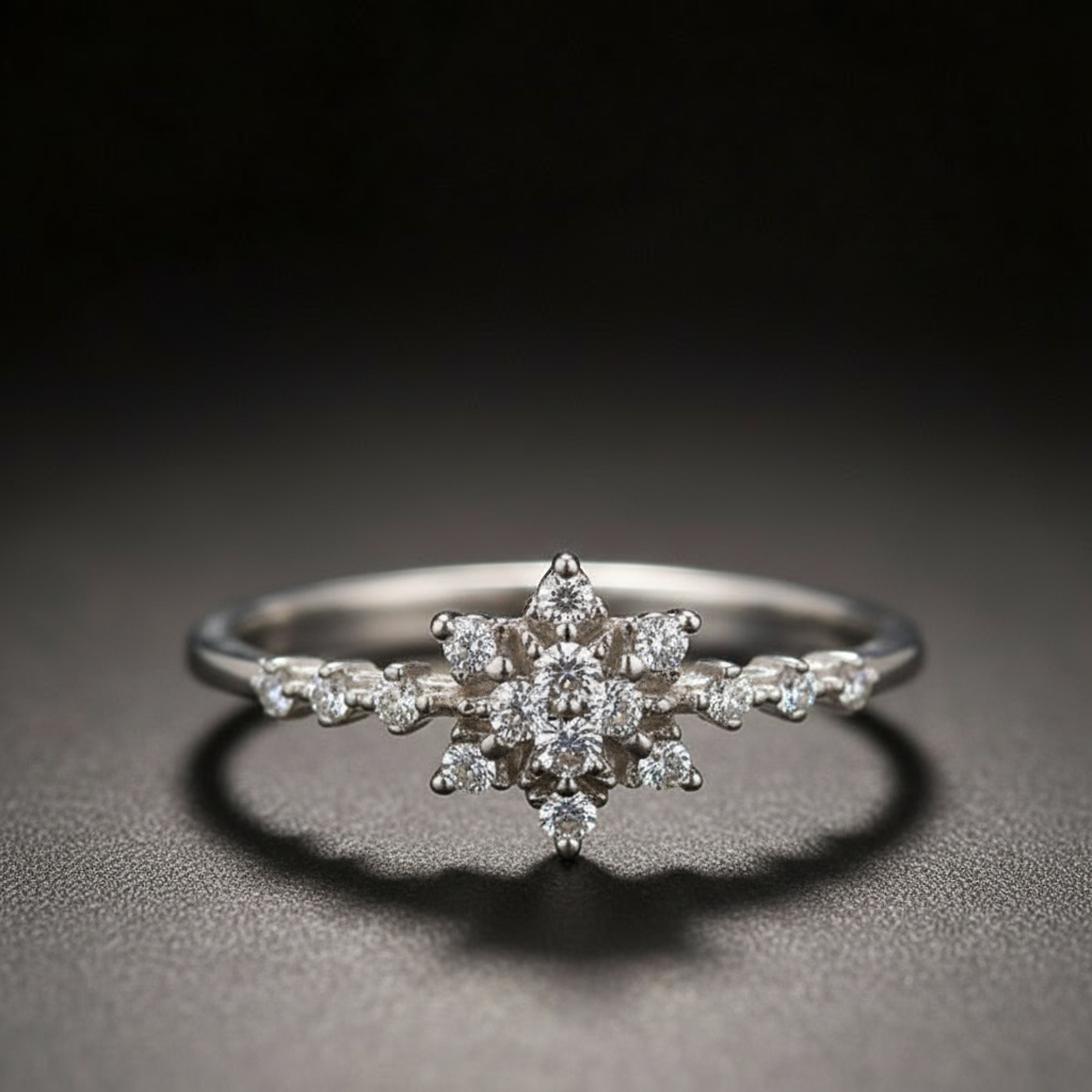 Sparkling Ring with Center Stone