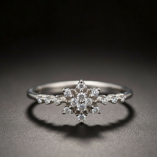 Sparkling Ring with Center Stone
