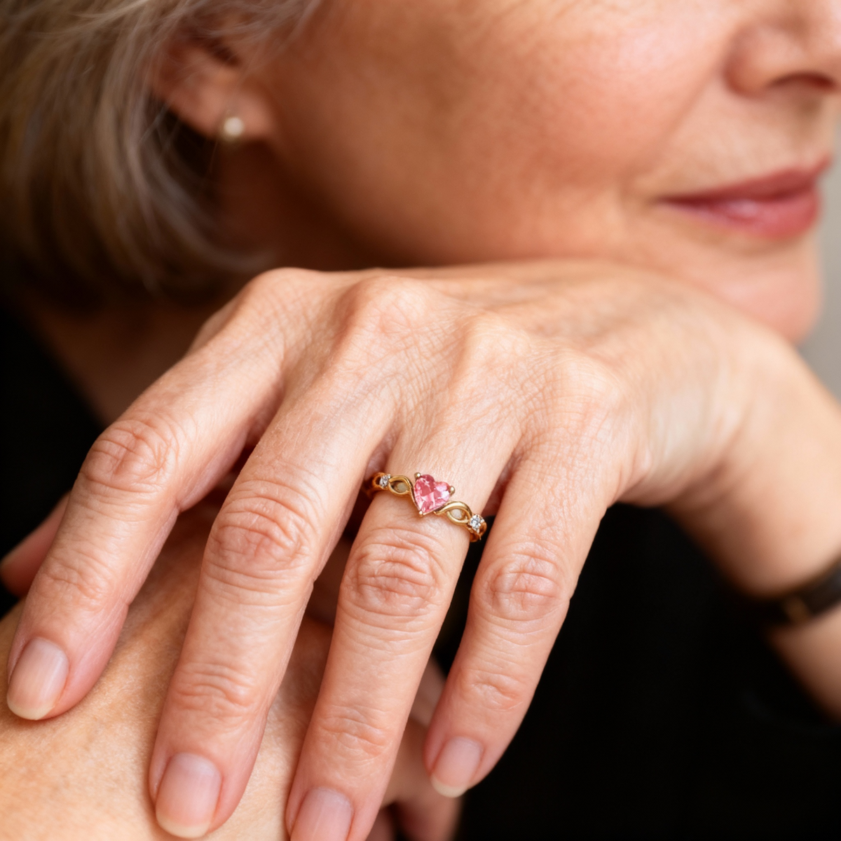 Ring with Zirconia Heart