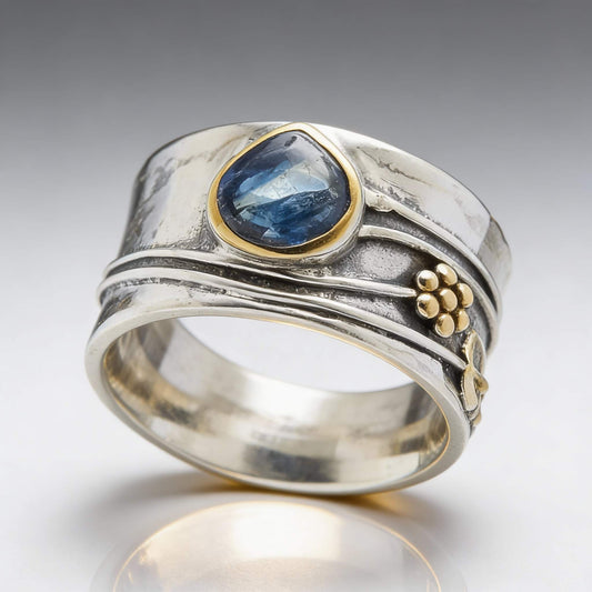 Boho Meditation Ring with Gemstone