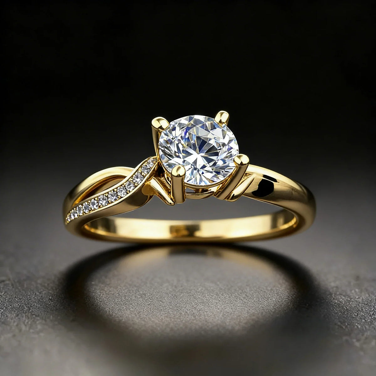 Vintage Eternity Ring with Round and Marquise Diamonds