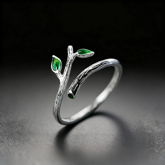 Tree Branch Ring in Silver