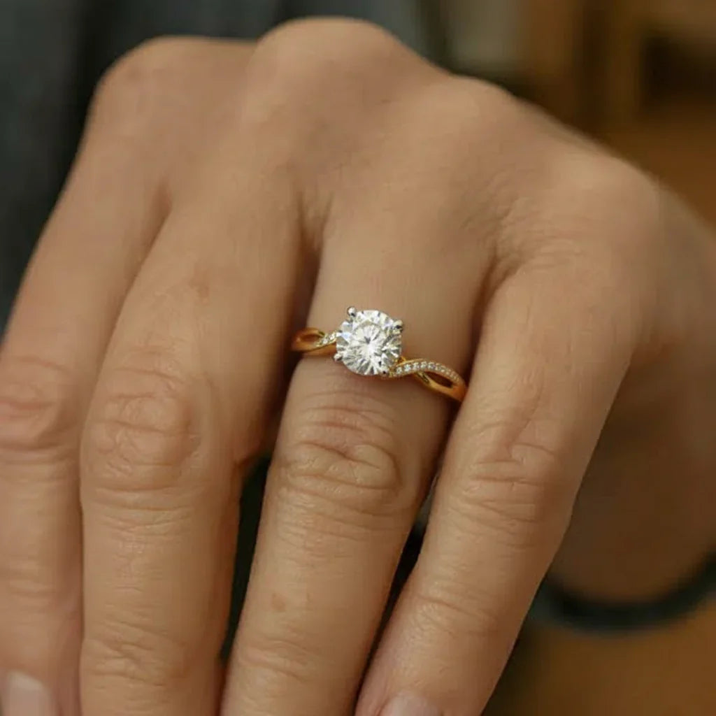 Vintage Eternity Ring with Round and Marquise Diamonds