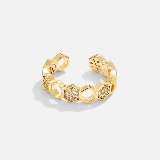 Adjustable Honeycomb Ring