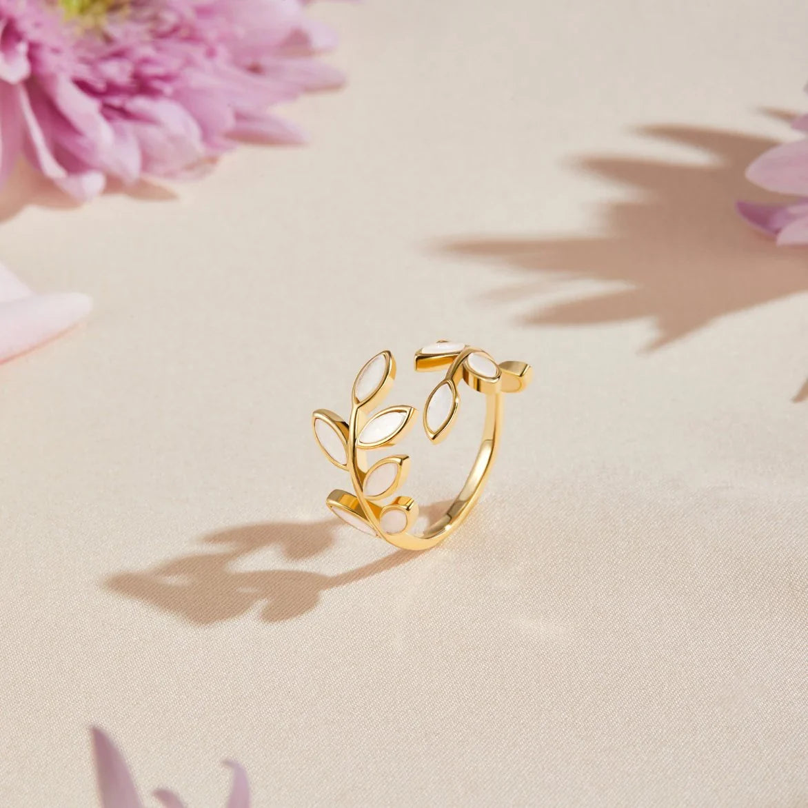Stainless Steel Leaf Ring
