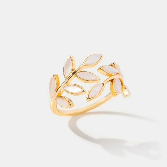 Stainless Steel Leaf Ring