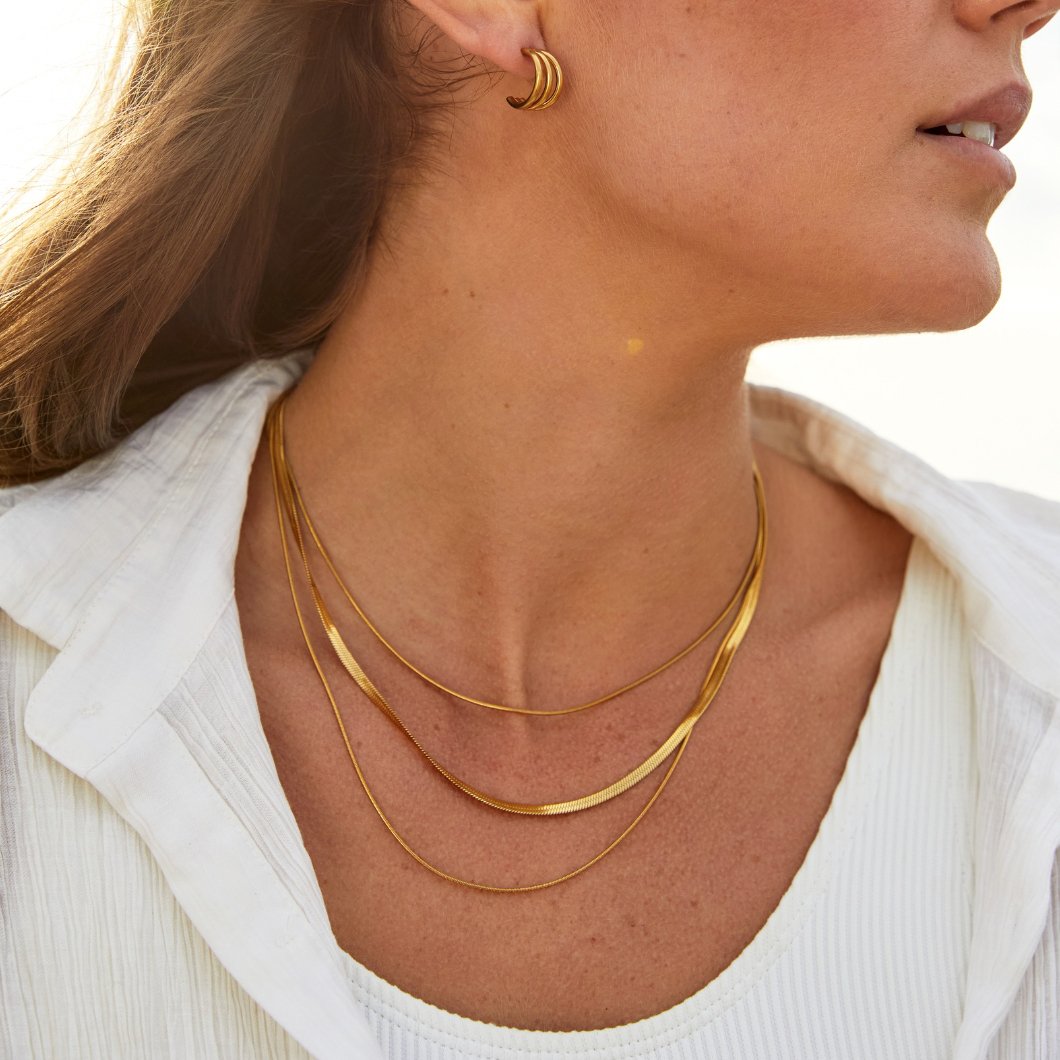 Timeless Layered Soft Flexible Snake Chain Necklace for Elegant Looks