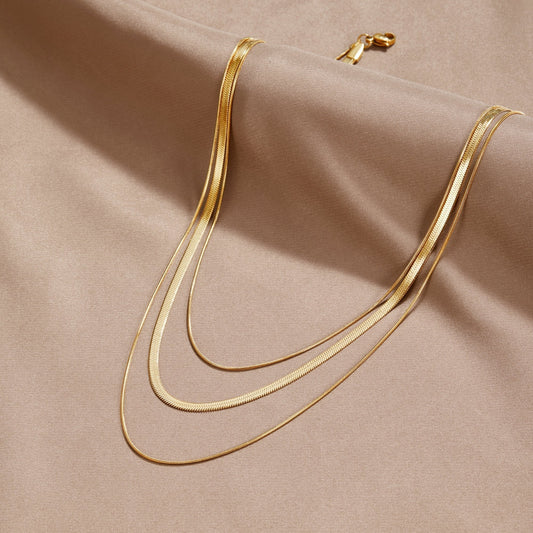 Timeless Layered Soft Flexible Snake Chain Necklace for Elegant Looks