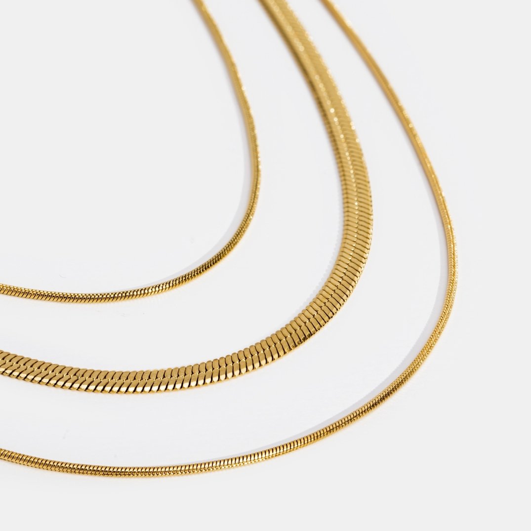 Timeless Layered Soft Flexible Snake Chain Necklace for Elegant Looks