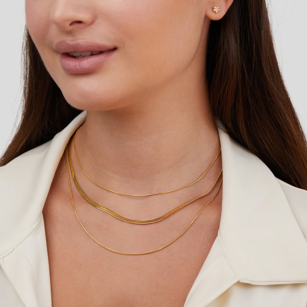Timeless Layered Soft Flexible Snake Chain Necklace for Elegant Looks