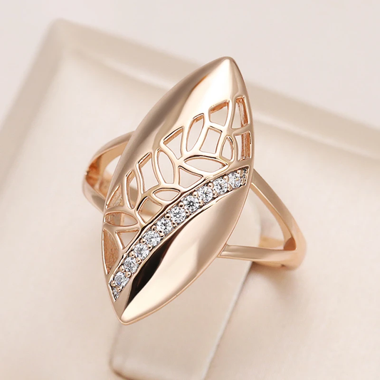Elegant Sparkling Ring with Double Button Design
