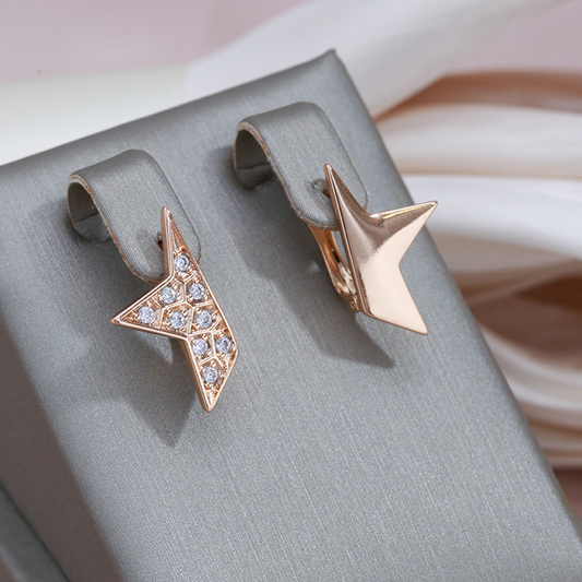 Glamorous star-shaped earrings with cubic zirconia stones for elegant looks