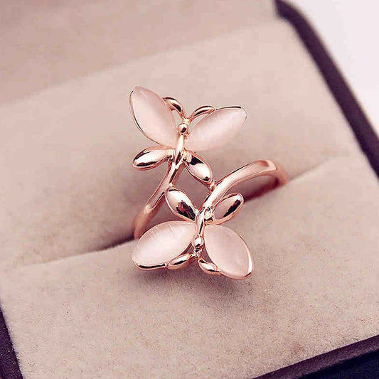 Butterfly Ring in Rose Gold
