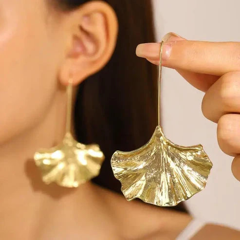 Elegant Ginkgo Leaf Dangle Earrings for Women
