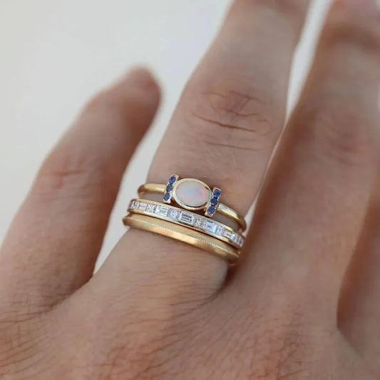 Vintage Ring with White Opal