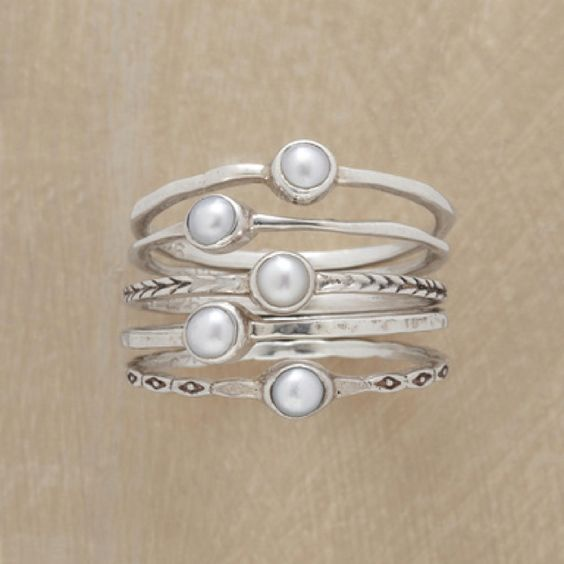 Ring with Pearl Inlay