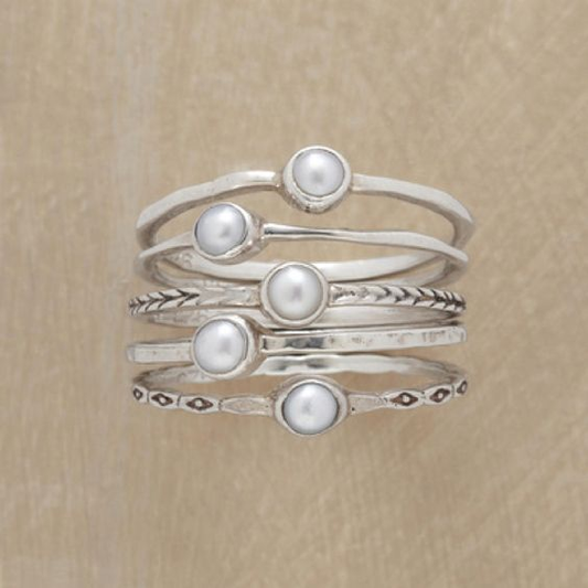 Ring with Pearl Inlay