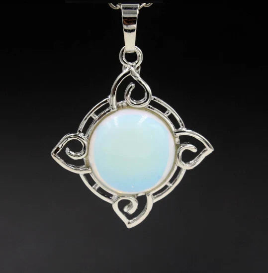 Moonstone Necklace with Delicate Square Pendant