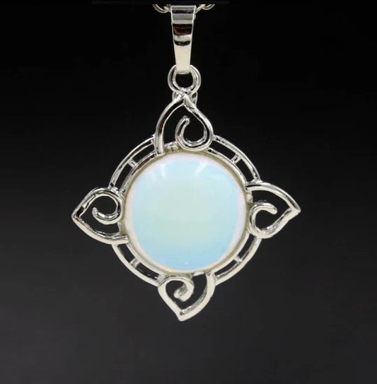 Moonstone Necklace with Delicate Square Pendant
