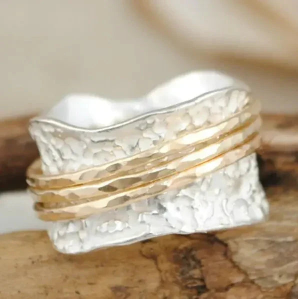 Vintage Stainless Steel Spinner Ring